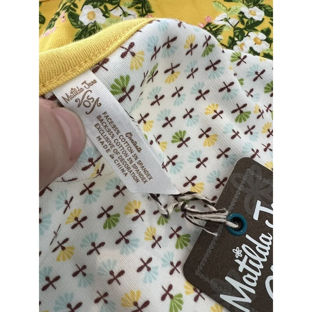 Matilda Jane Burp Cloth Set Of 2 - Double Sided Floral Print Baby Gift NWT - Picture 4 of 4